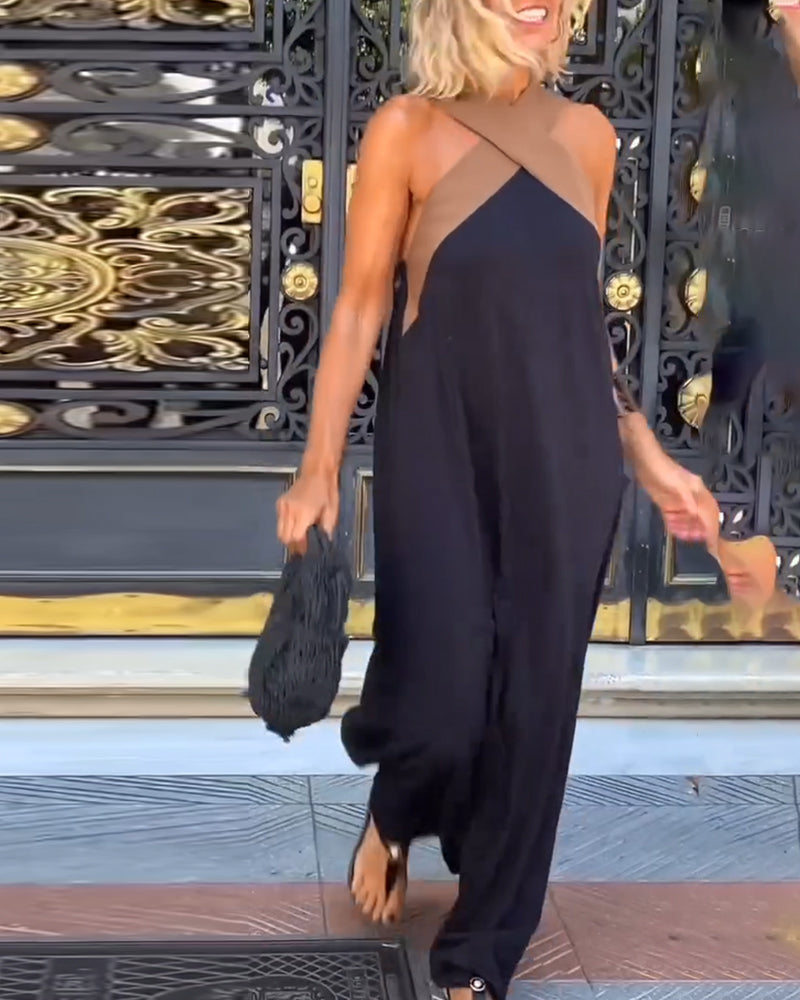 Lottie | Elegant dress with open back and fashionable cross neck