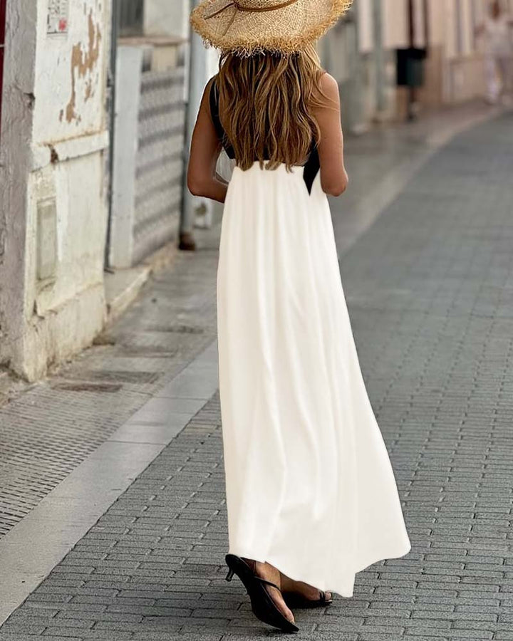 Lottie | Elegant dress with open back and fashionable cross neck