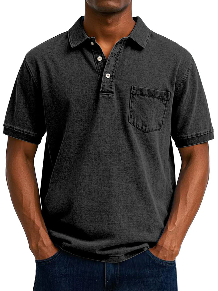 Robert | Denim Retro Polo shirt