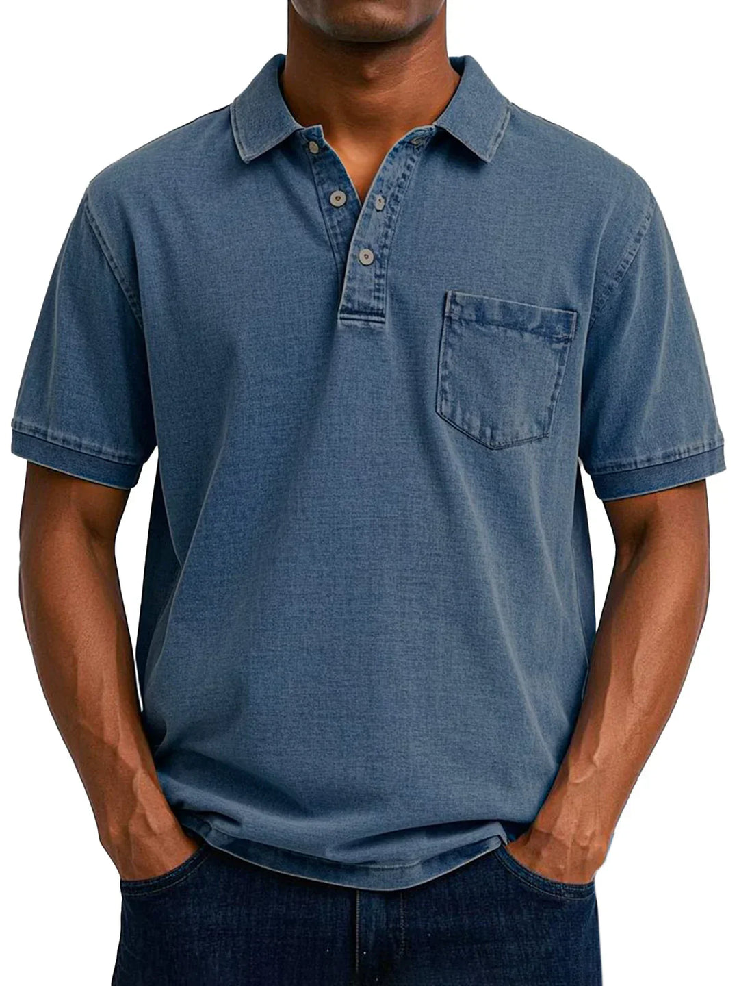 Robert | Denim Retro Polo shirt