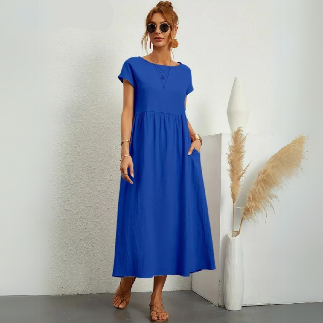 Glenda | Pure Cotton Casual Midi Dress