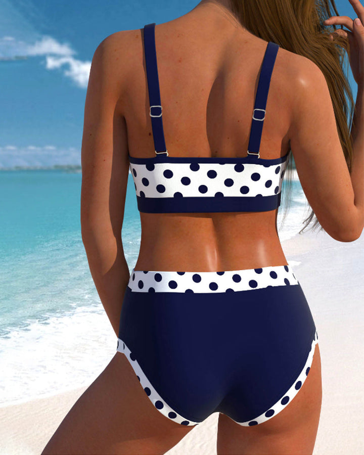May | Patchwork bikini with high waist and lunges