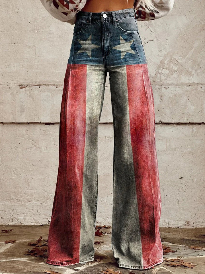 Olga | Patriotic Vintage Wide Leg Jeans