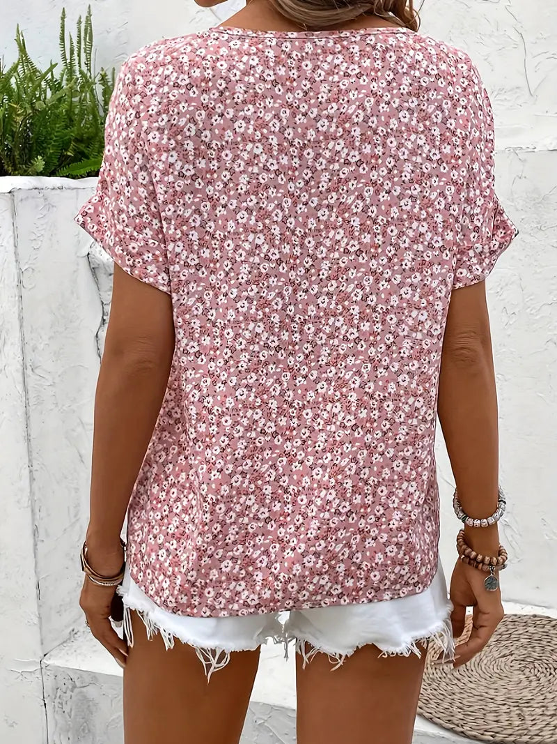 Edith | Floral Button-Up Blouse