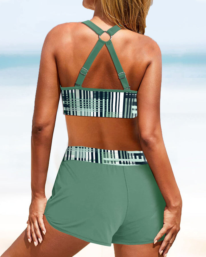 Caroline | High-waisted ribbed bikini set