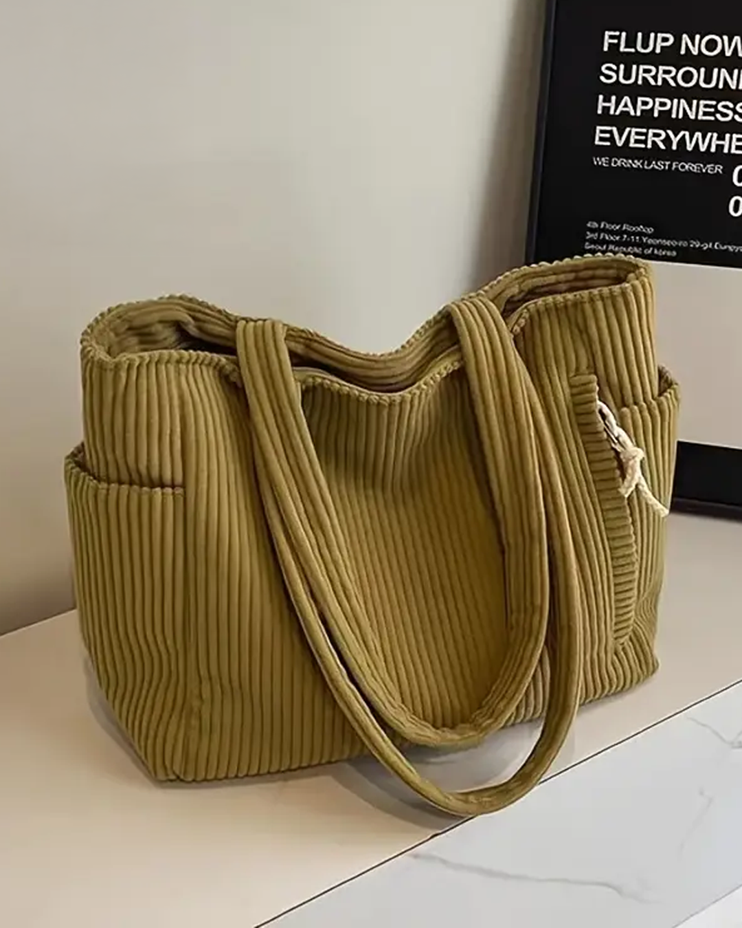 Winnie | Ribbed tote bag