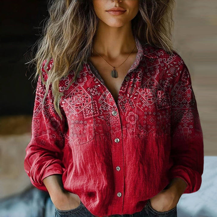 Haley | Bohemian Pattern Vintage Blouse