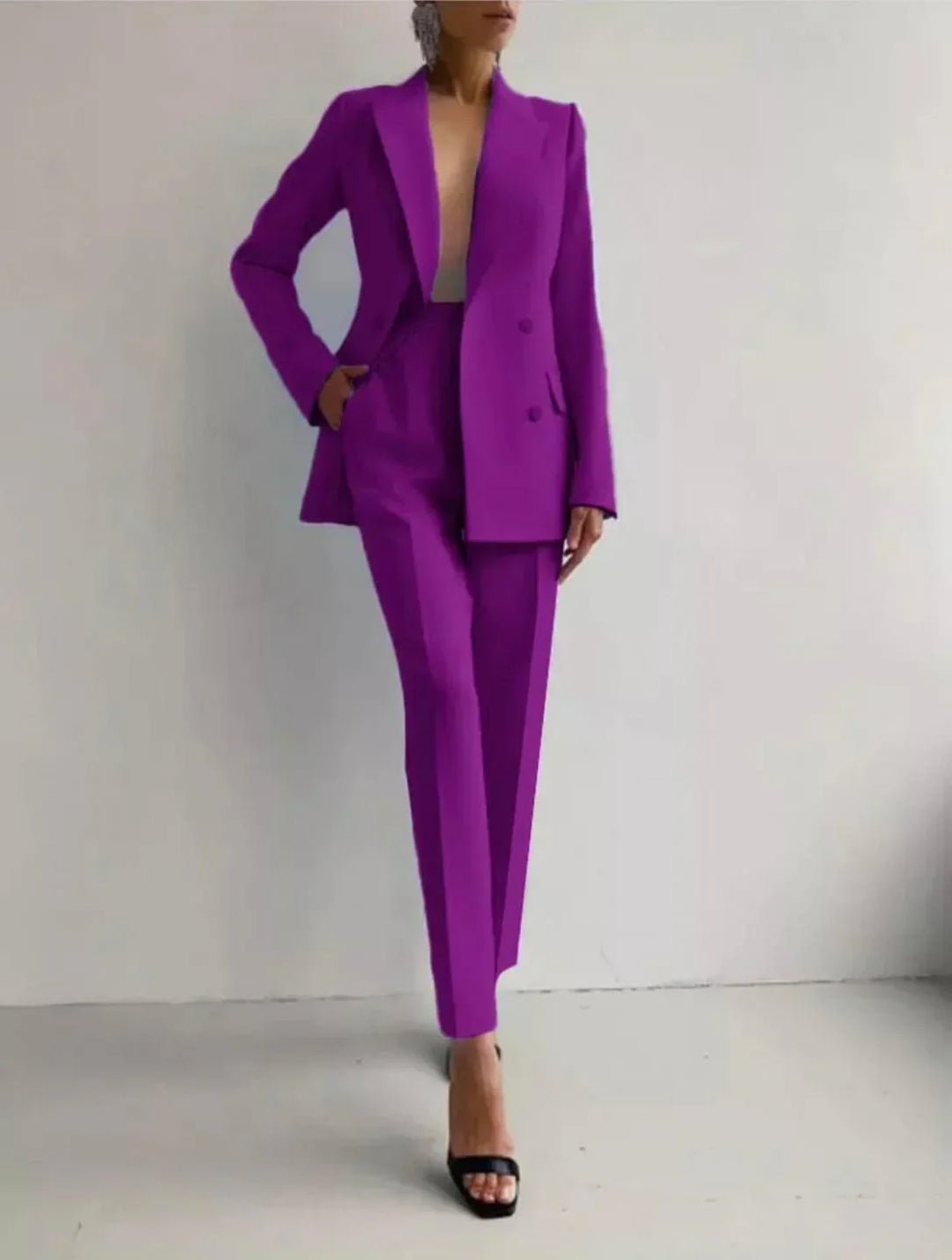 Caitlin | Tailored Cigarette Pantsuit