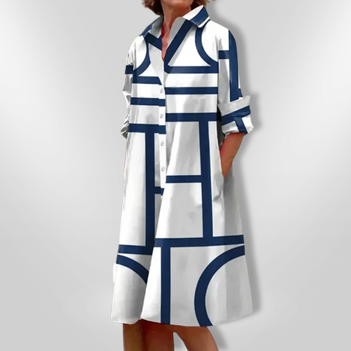 Liz | Casual Midi Dress with Pockets and Buttons