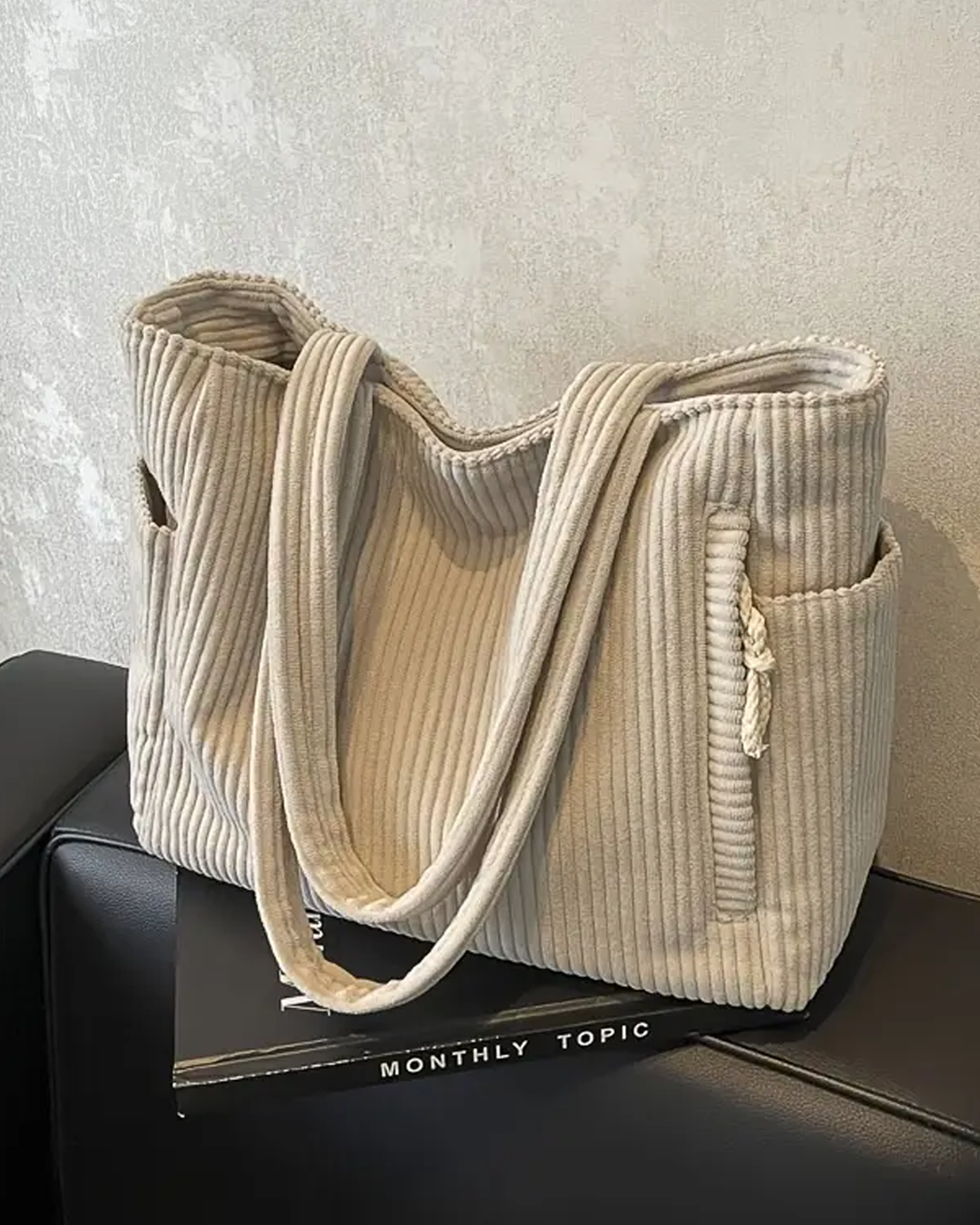 Winnie | Ribbed tote bag