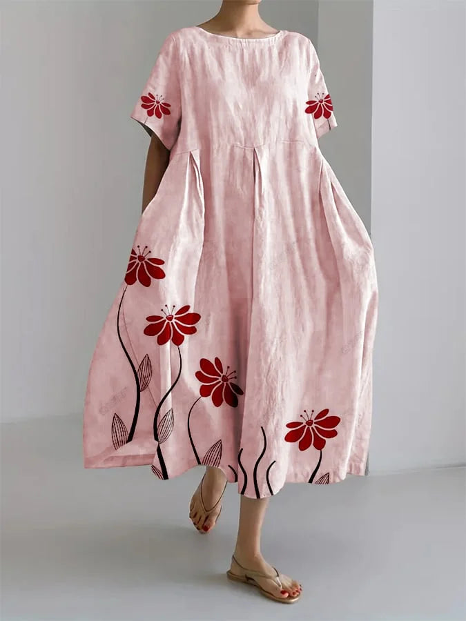 Aurora | Floral with Natural Elegance Long Dress