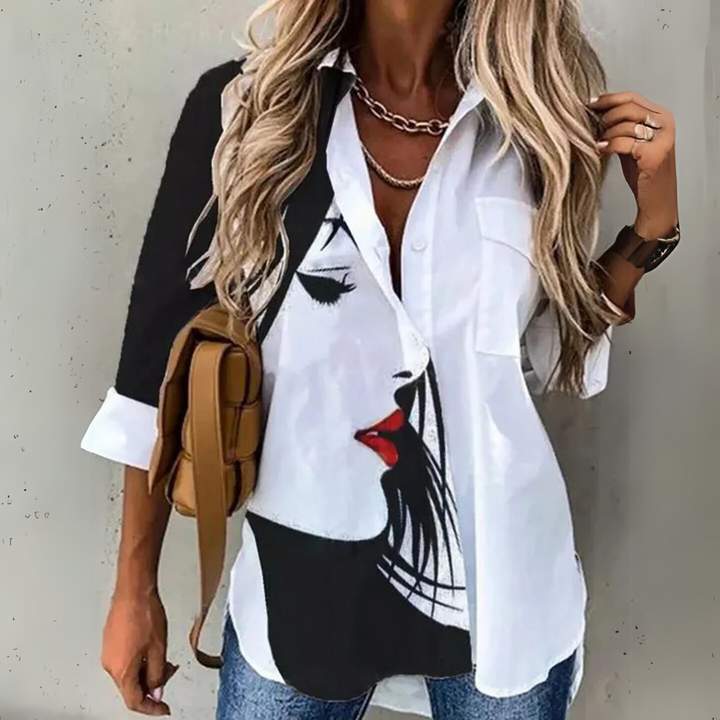 Mattie | Chic Contrast Blouse