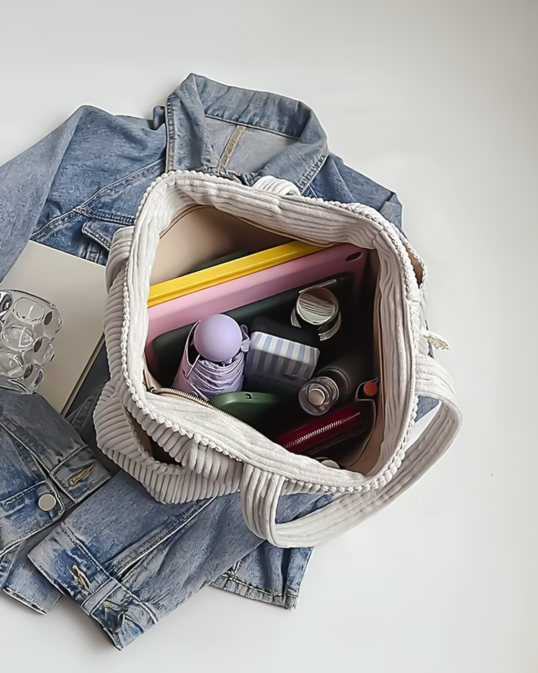 Winnie | Ribbed tote bag