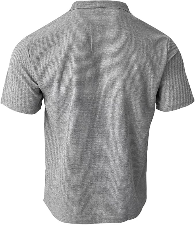 Men's Waffle Knit V-Neck Slim Fit Shirt