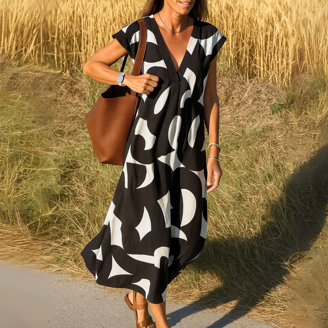 Maryan | Flowing V-neck Dress