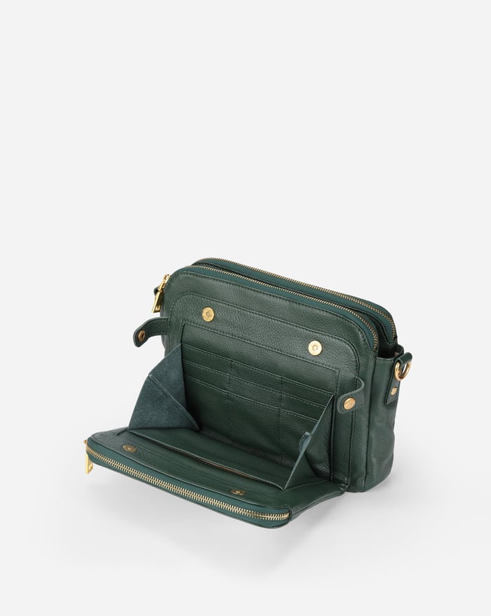 Sleek Three-Layer Crossbody Bag
