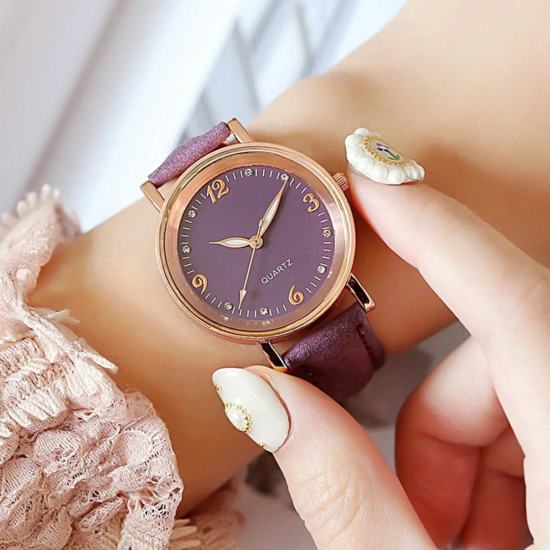 Classic leather band watch