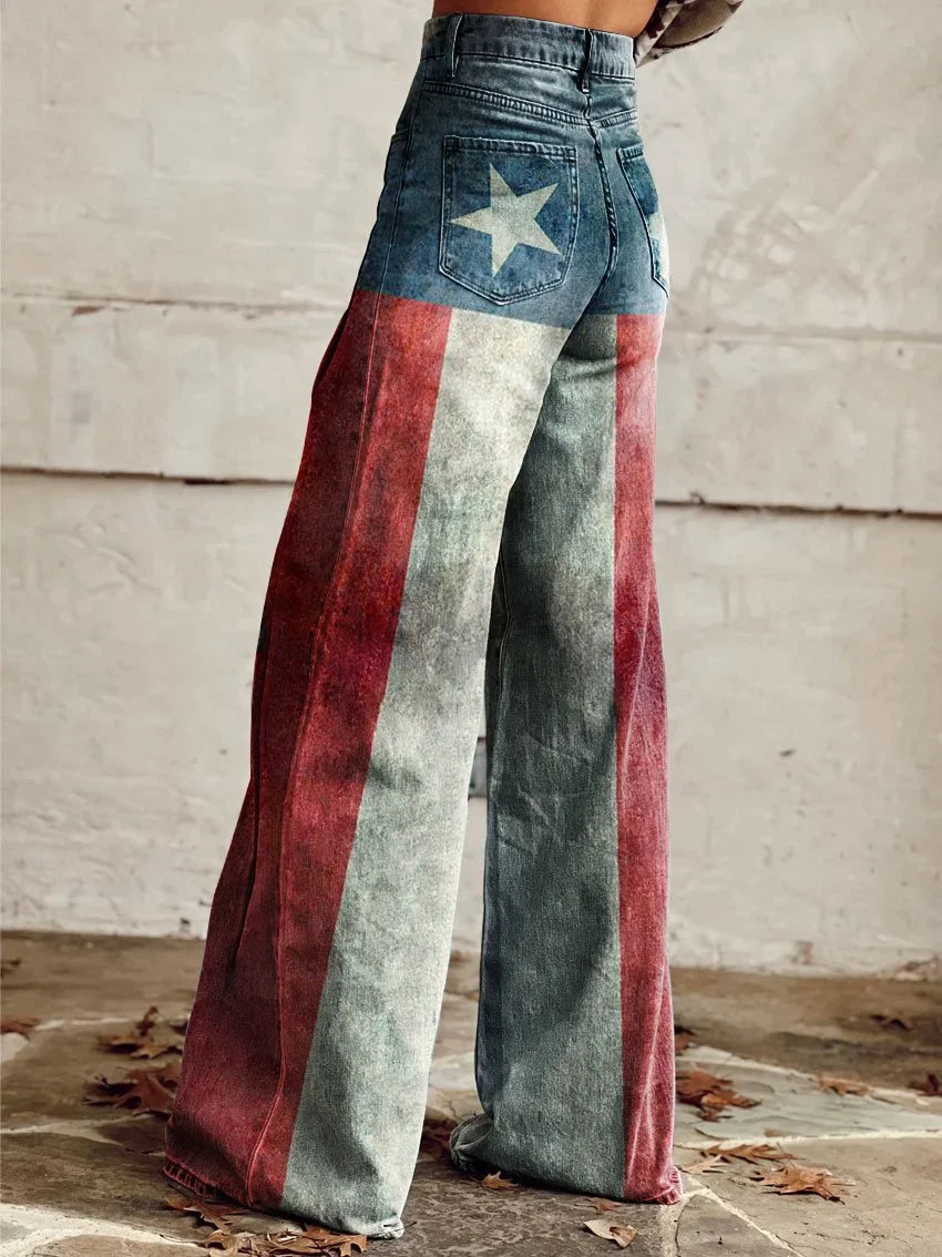 Olga | Patriotic Vintage Wide Leg Jeans