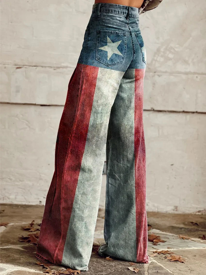 Olga | Patriotic Vintage Wide Leg Jeans