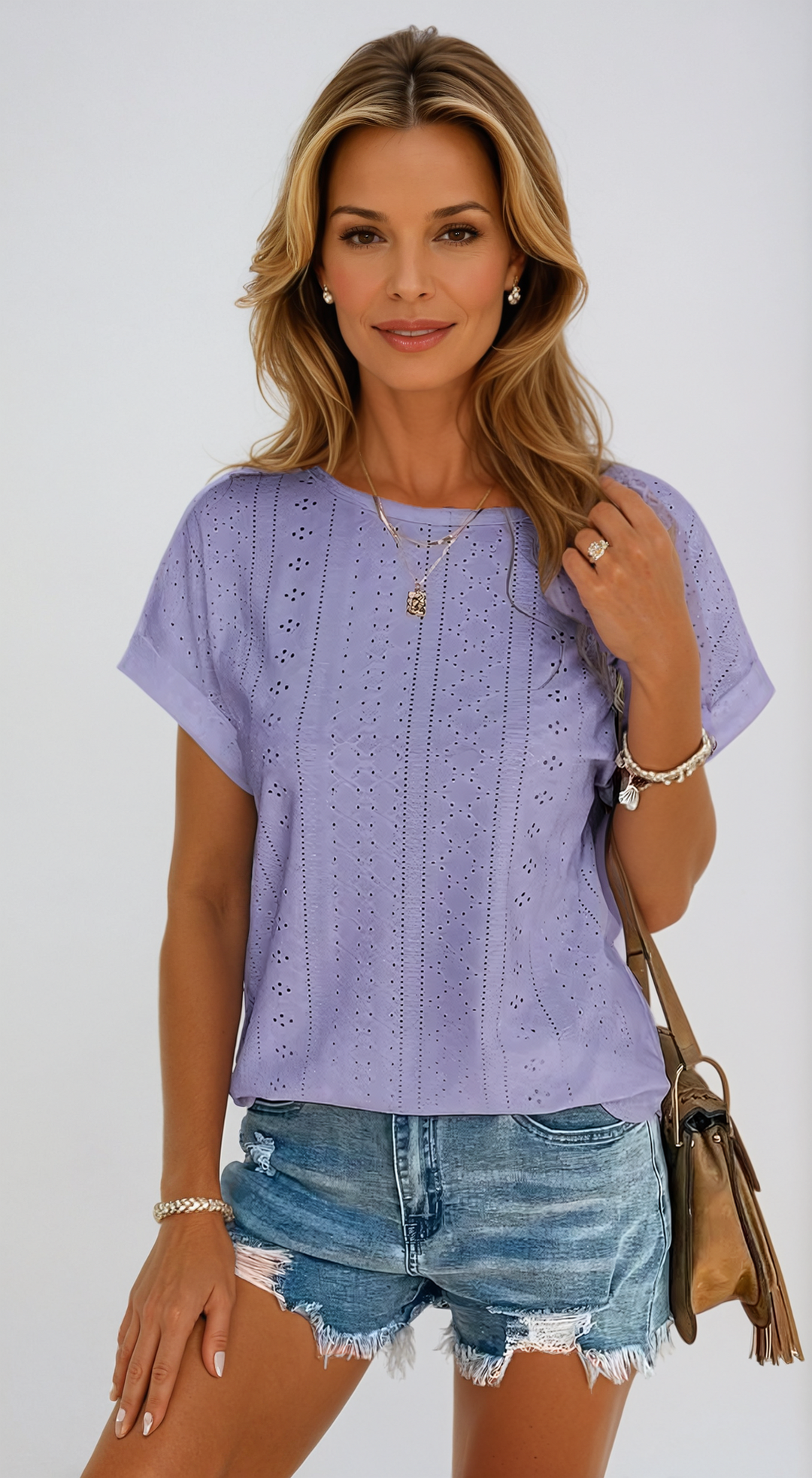 Kaya | Casual Eyelet Top