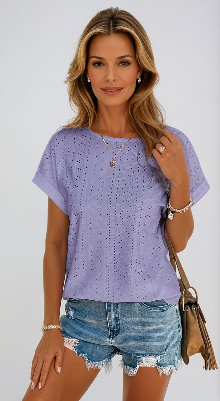Kaya | Casual Eyelet Top