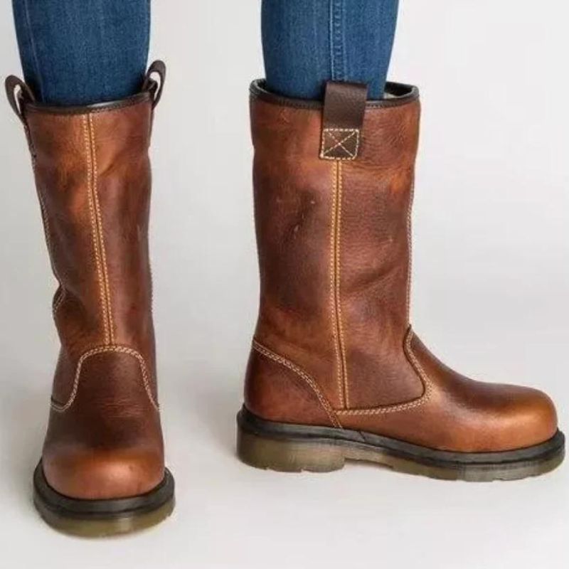Lined Leather Winter Boots