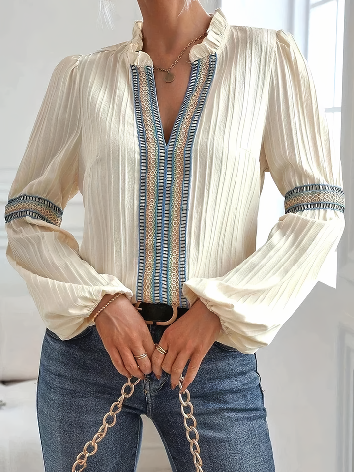 Devin | Stunning V-Neck Blouse