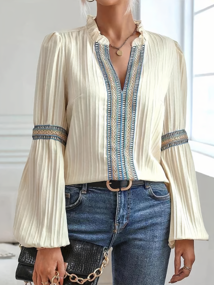 Devin | Stunning V-Neck Blouse