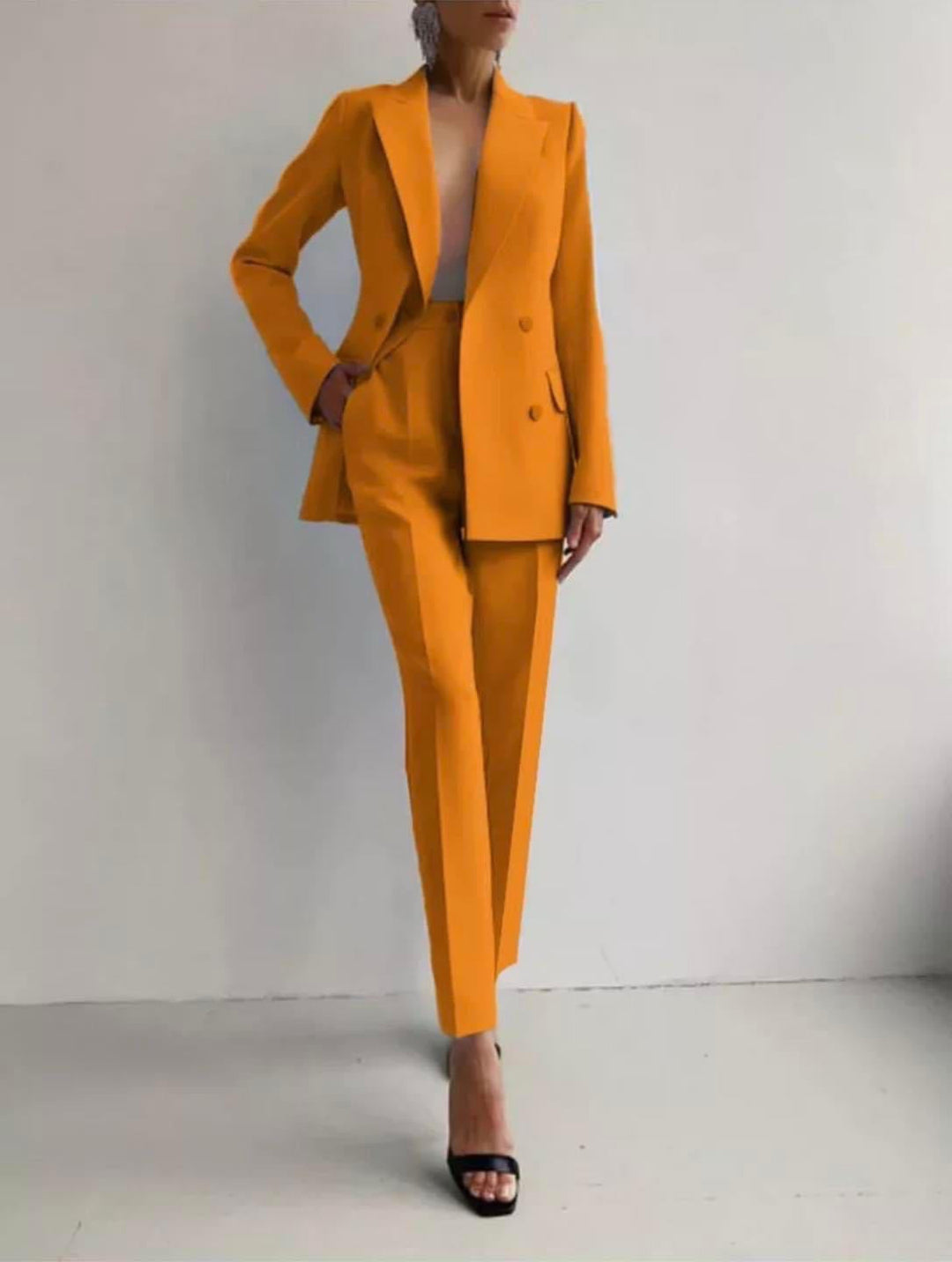 Caitlin | Tailored Cigarette Pantsuit