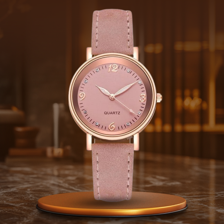 Classic leather band watch