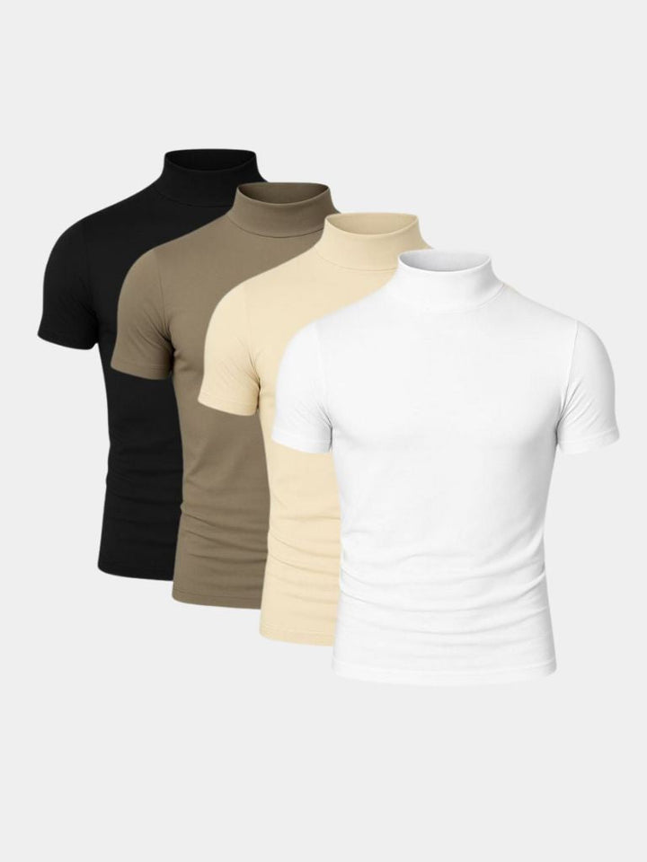 Jake | Solid Casual Turtle Neck T-Shrit