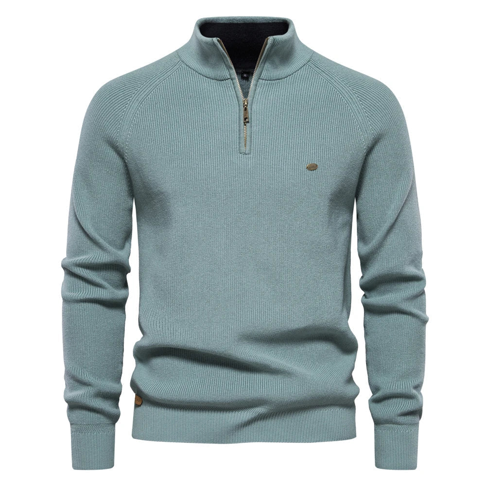 Luciano | Men's High Collar Knitted Sweater