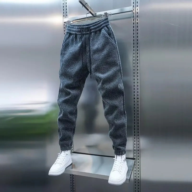 BRACE | Striped Cotton Joggers