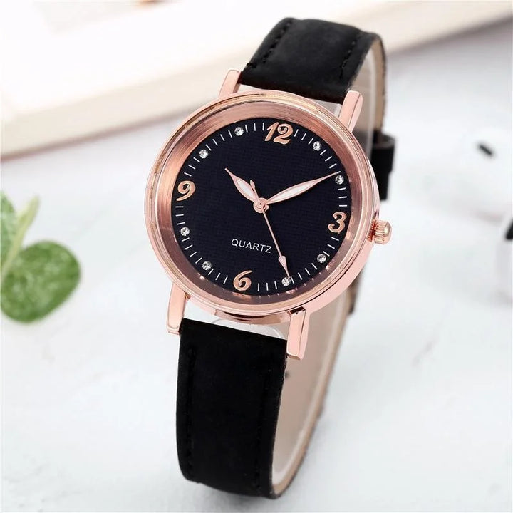Classic leather band watch