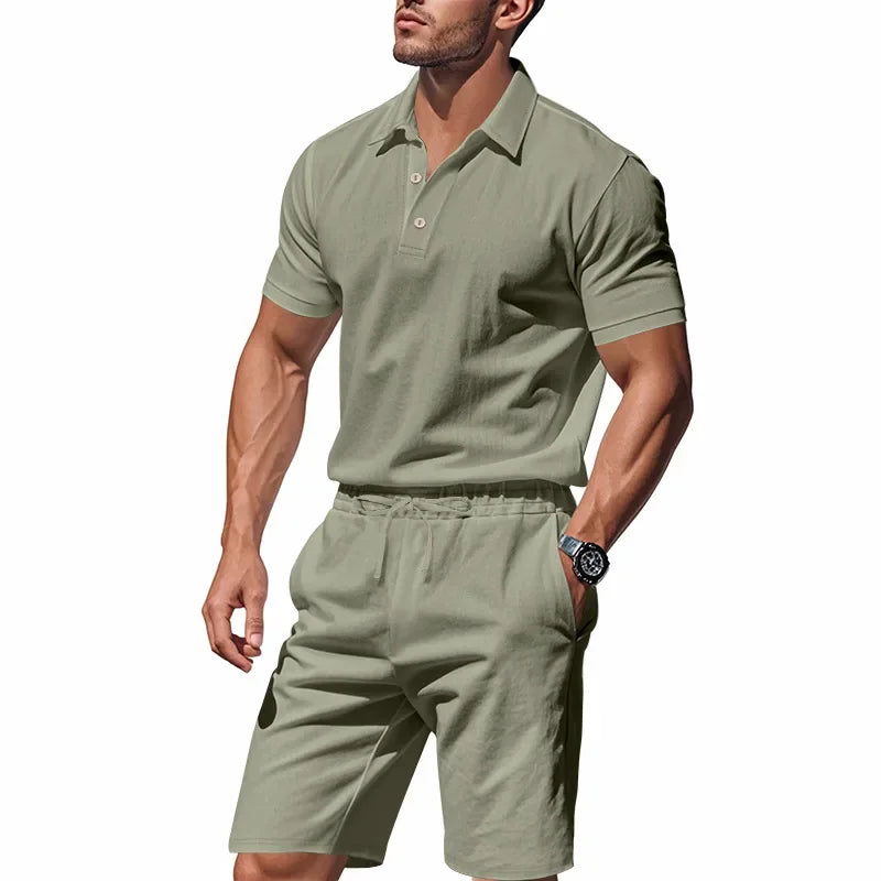 Clint | Linen Polo Set