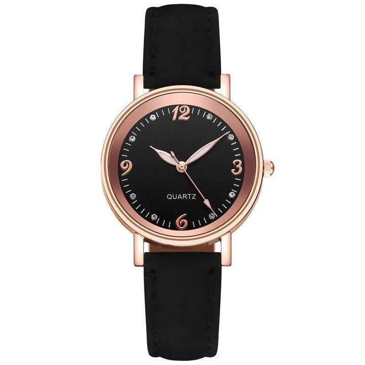 Classic leather band watch