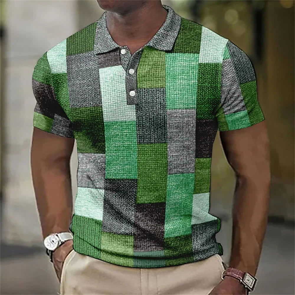 High quality patchwork polo shirt