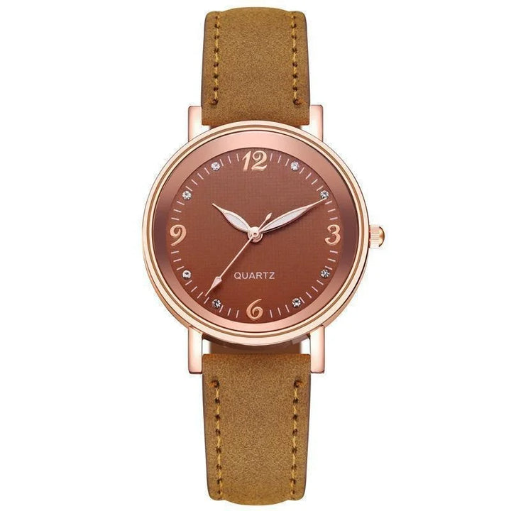 Classic leather band watch