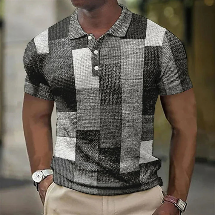 High quality patchwork polo shirt