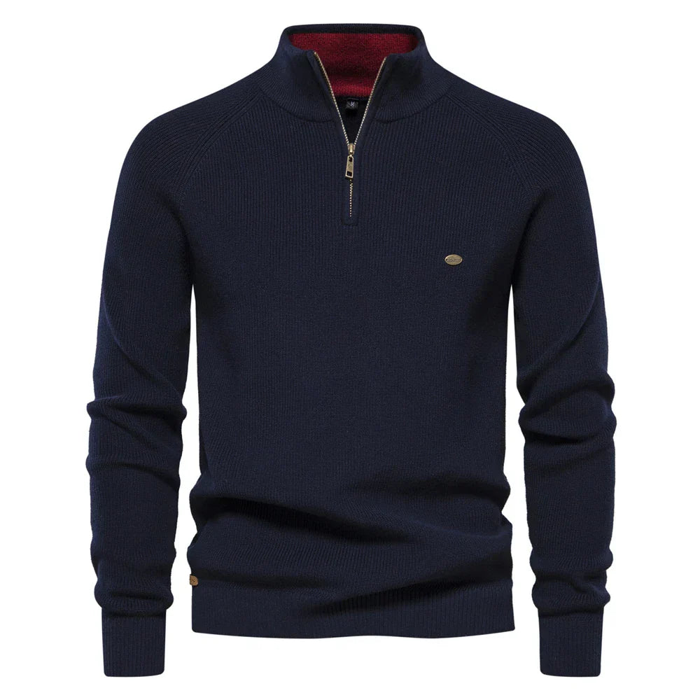 Luciano | Men's High Collar Knitted Sweater