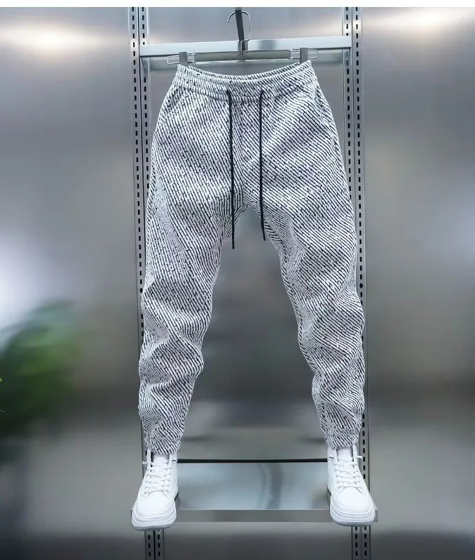 BRACE | Striped Cotton Joggers