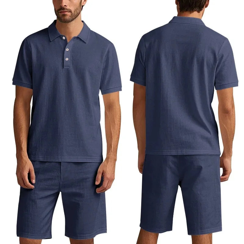Clint | Linen Polo Set