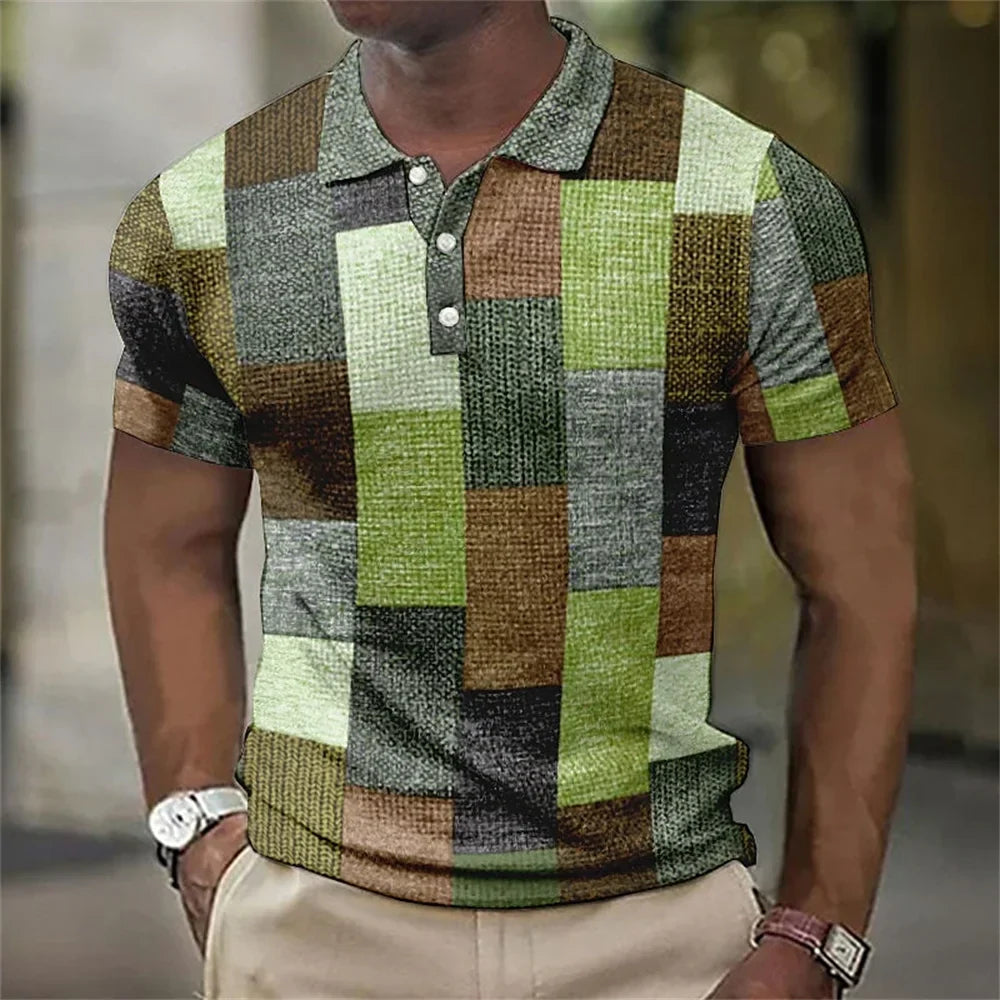 High quality patchwork polo shirt