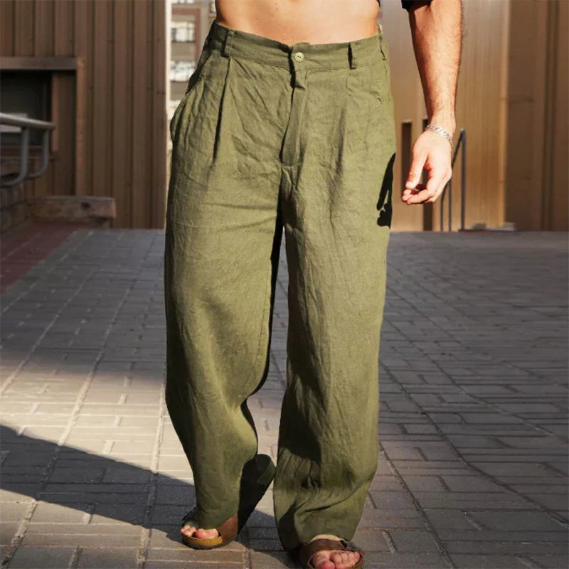 Edward | PREMIUM WIDE-LEG LINEN PANTS