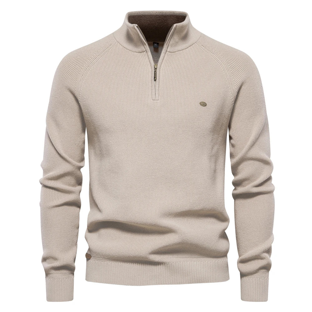 Luciano | Men's High Collar Knitted Sweater