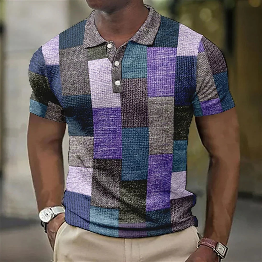 High quality patchwork polo shirt