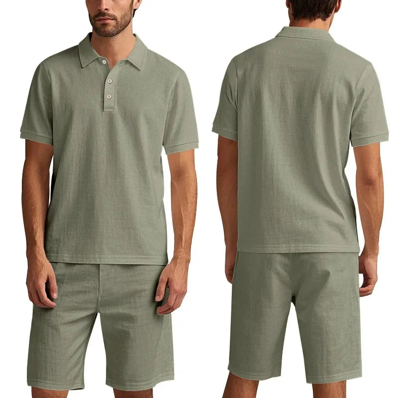 Clint | Linen Polo Set