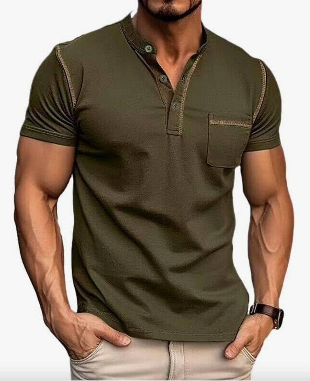 Jack | Contrast Henley Tee