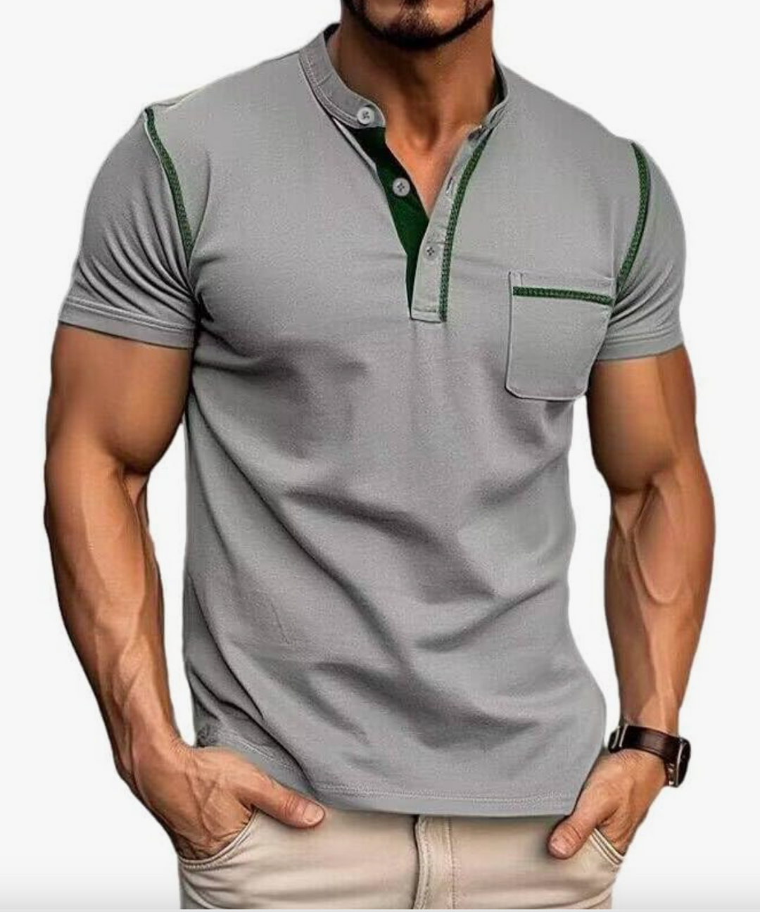 Jack | Contrast Henley Tee