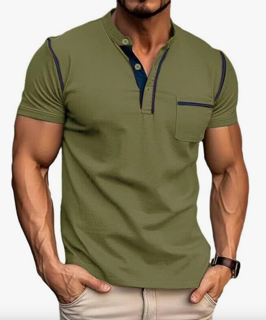 Jack | Contrast Henley Tee